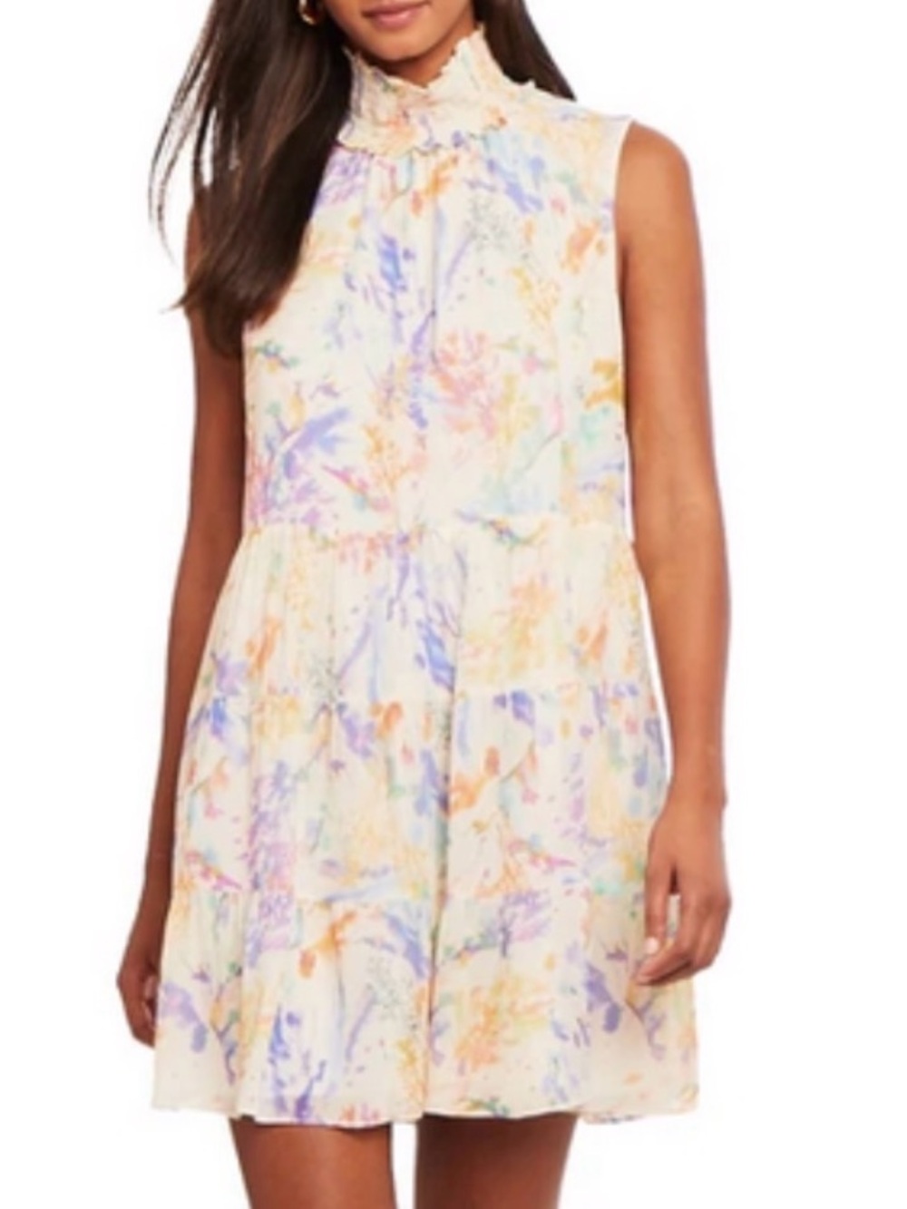 Amanda Uprichard Nadia Pastel Floral Print Dress ~ M